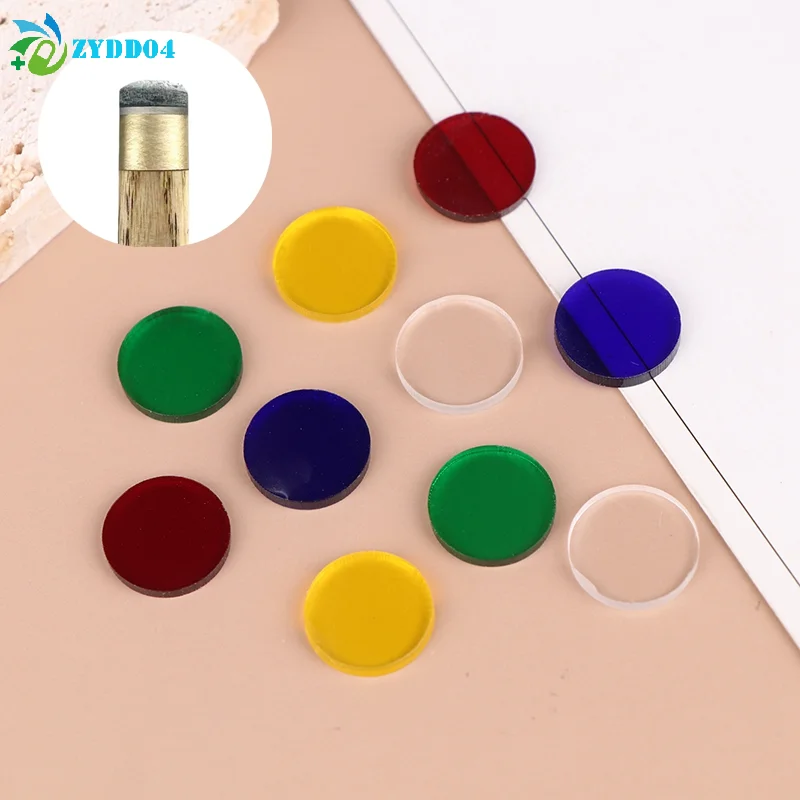 

● 10 шт. прозрачных накладок на наконечник кия диаметром 15 мм для кия для пула, снукера и бильярда, аксессуары для кия для карамболя и бильярда