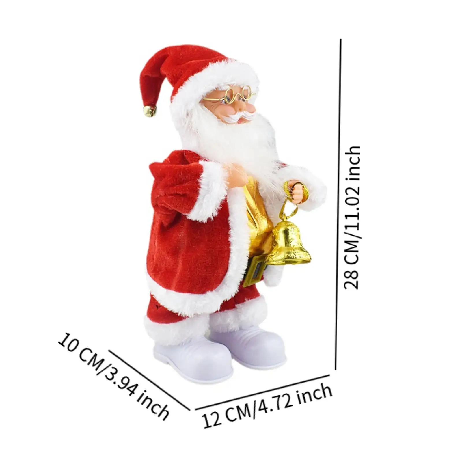 Babbo Natale elettrico, bambola di Babbo Natale di Natale, regalo di Natale, decorazione natalizia per interni