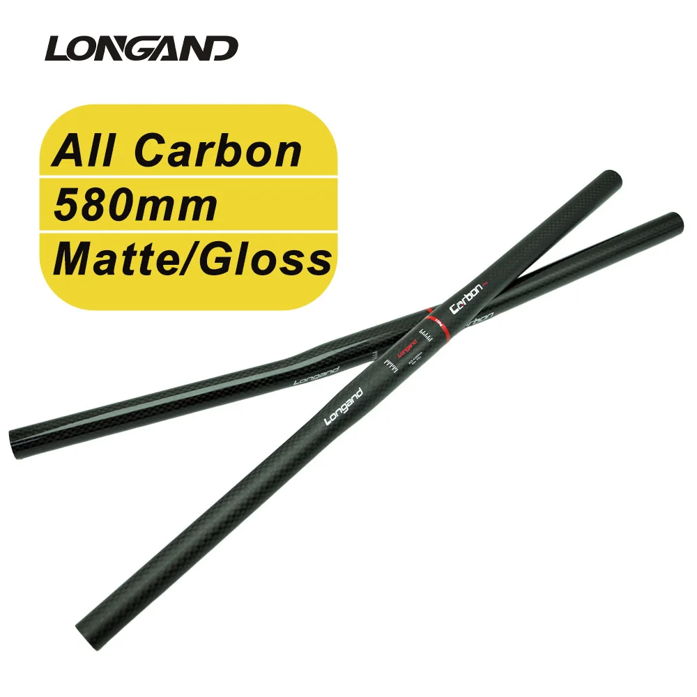 

Ultra Light Carbon Fiber Handlebars 25.4x580mm Small Wheel Bike Folding Bike Crossbar Durable Riding Accessories 108g