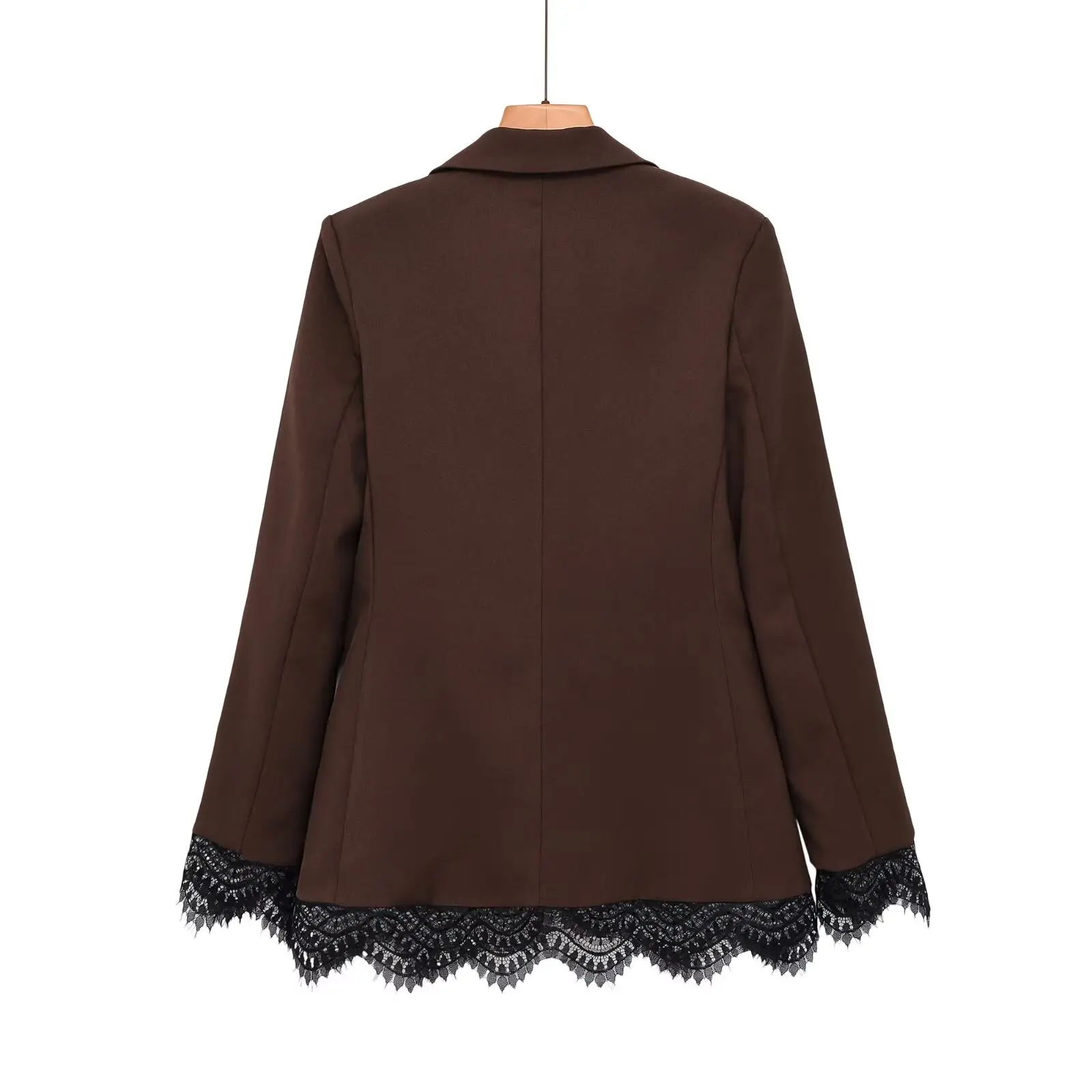 KONDALA Damen-Pendler-Blazer mit Spitzenbesatz, elegant für Dinner, Cocktailparty, schmal geschnitten, 2026 Frühherbst, trendiger High-Street-Blazer – Detail 23