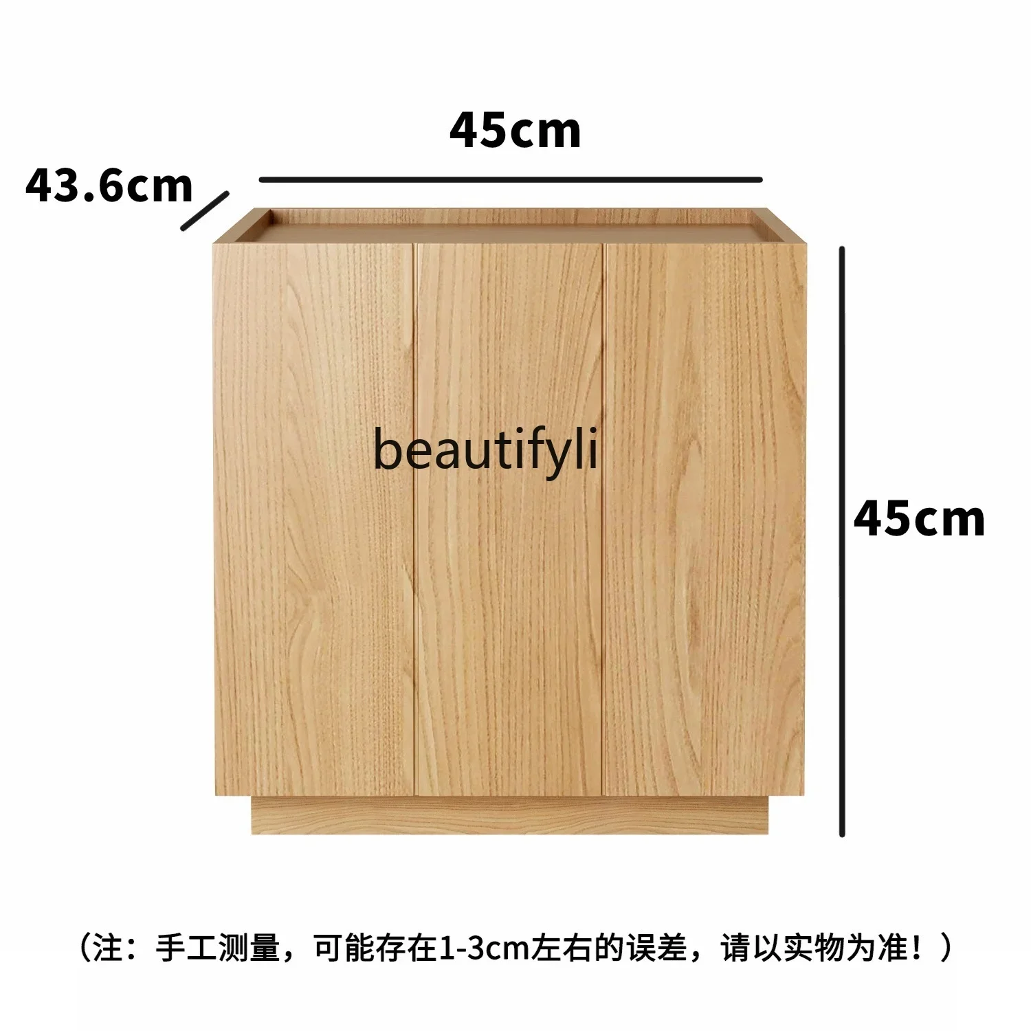 z1Italian Minimalist Bedside Table Simple Modern Light Luxury Wood Color Creative Bedside Cabinet