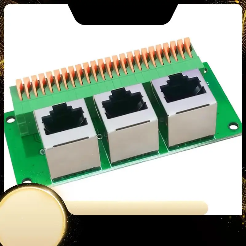 

Женская коммутационная плата RJ45, беспаечный разъем RJ45 на 8-контактный быстрый пружинный разъем, трехходовой гнездовой разъем RJ45 с печатной платой