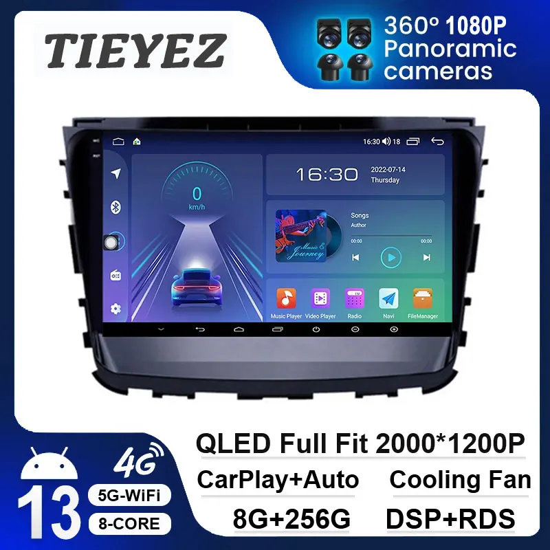 

10" new Android 13 Car Radio Video Player For SsangYong Rexton 2019 Auto Multimedia GPS Stereo Carplay 4G Rear View No DVD