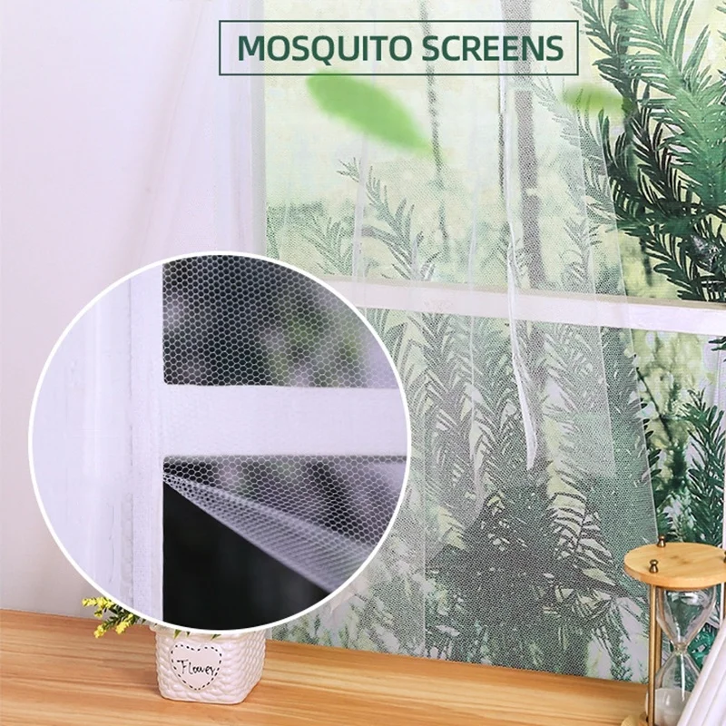 1.5*2M Anti Mosquito Window Screen Mesh Invisible Curtain for Living Room Decoration Summer Self-adhesive Window Curtain