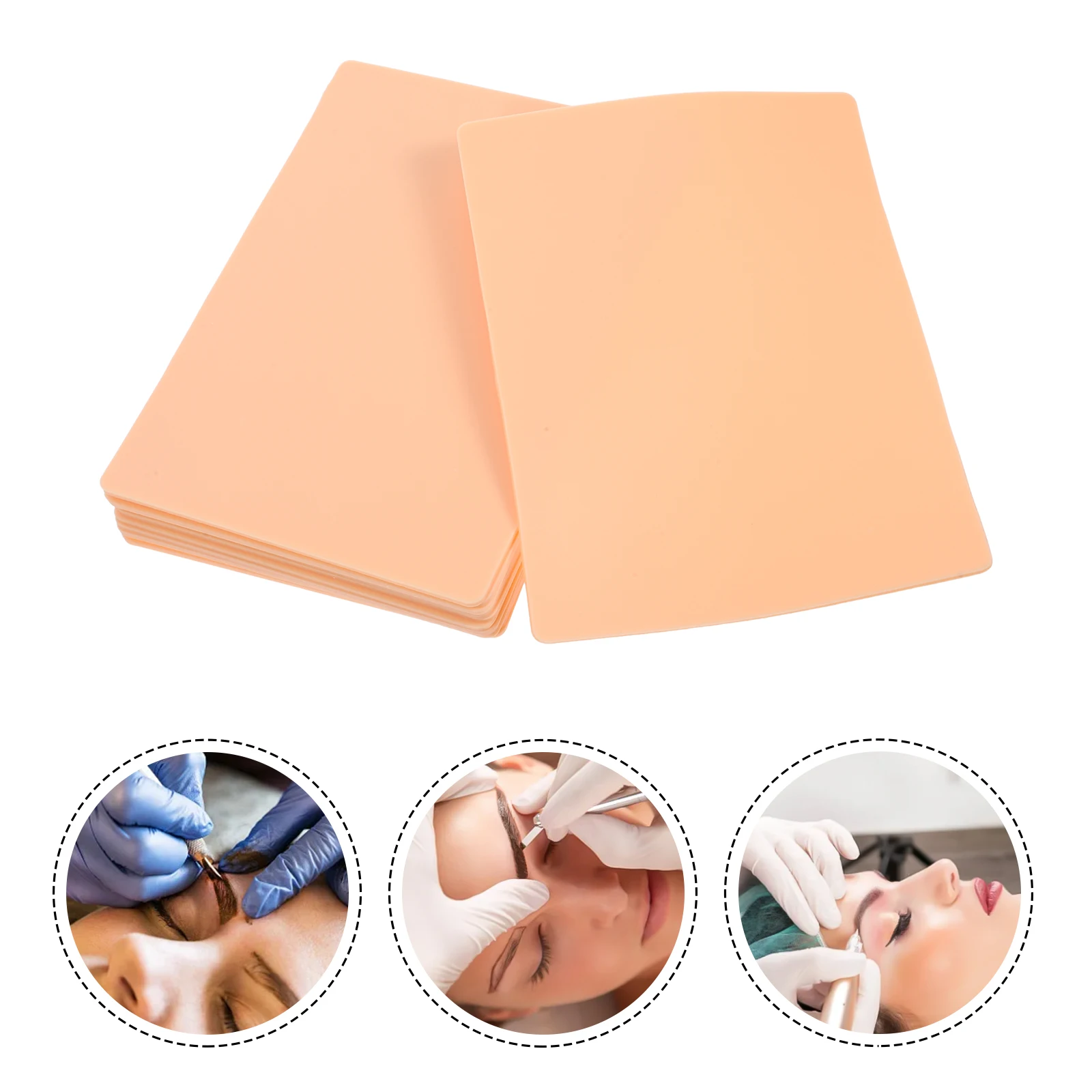 

12 pcs Blank Tattoo Practice Silicone 3Mm Thick Fake Skin For Tattooing Beginners Artists Double Sided Realistic Texture Durable