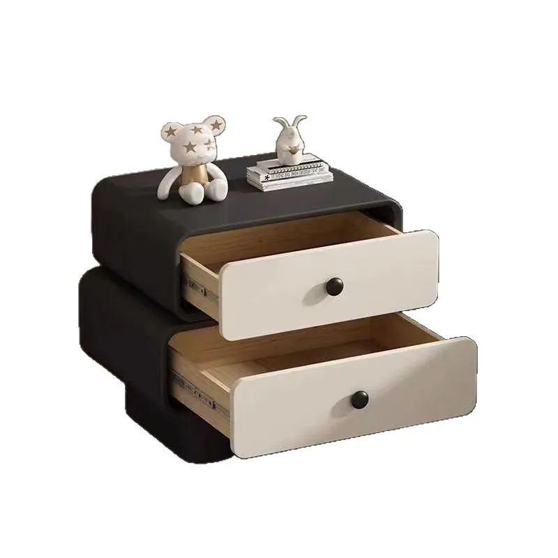 

bedside table, light luxury and simple installation, modern bedside table, leather