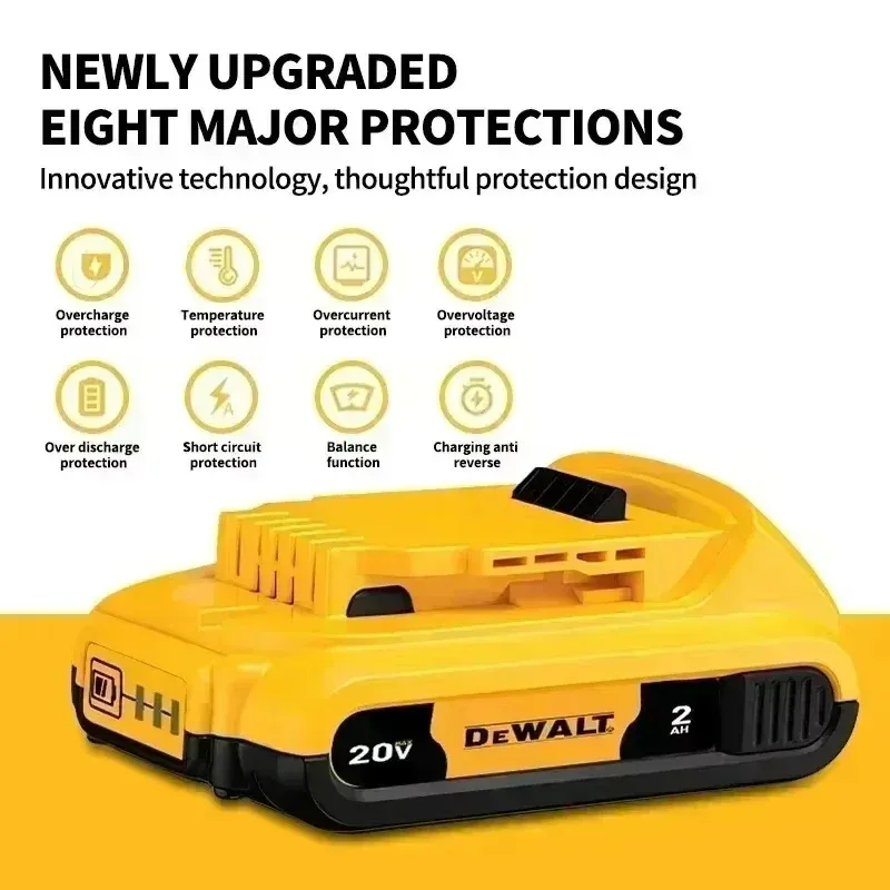 DeWalt Battery DCB202 DCB609 20V/60V 2000mAh-9000mAh DCB205 DCB206 DCB209 Originální baterie MAX Náhradní rychlonabíječka pro elektrické nářadí - náhled 5