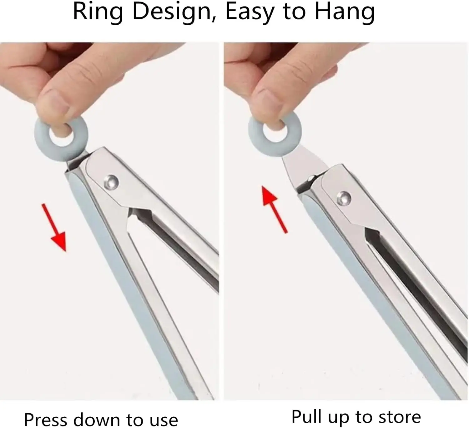 ملقط شواء من الفولاذ المقاوم للصدأ مع رأس ملقط مقاوم لدرجات الحرارة العالية شواء سلطة شريحة لحم الطعام الفاكهة الخضروات المشبك أداة المطبخ #3
