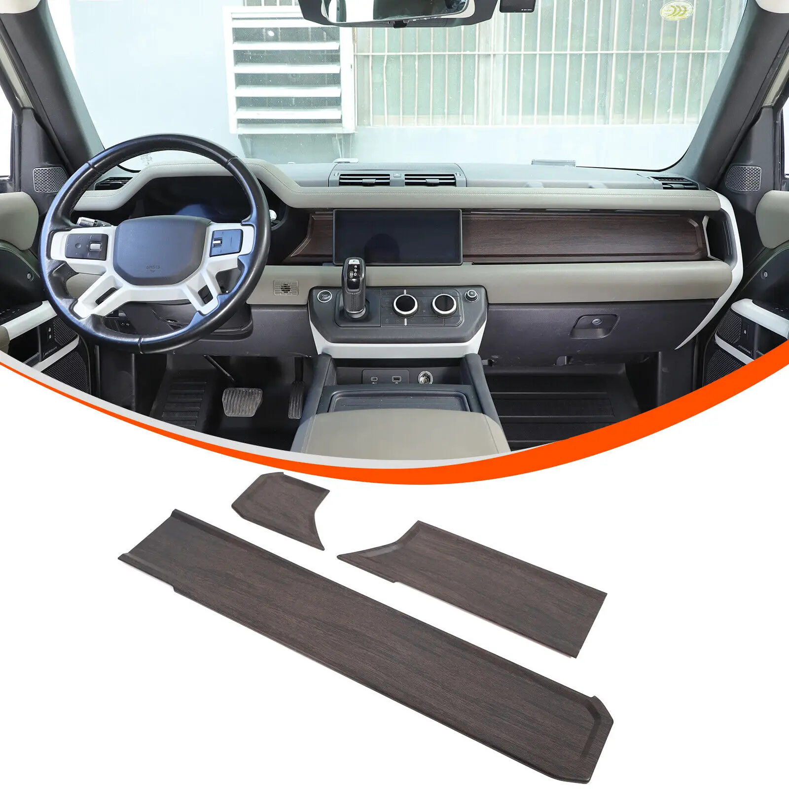 ABS 11 Type Color Car Passenger Dashboard Panel Decorative Trim Cover Accessories For Land Rover Defender 90 110 130 2020-2024