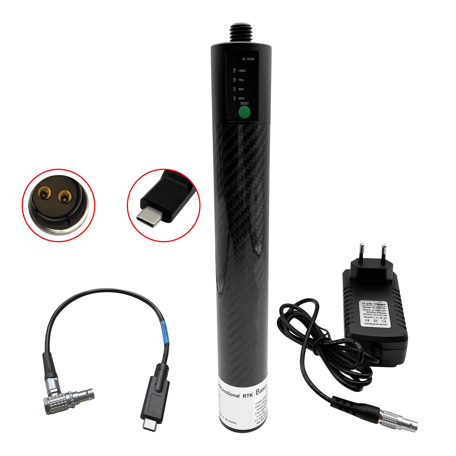 10000mAh BL-10000 GPS pole battery bar type-c Interface for South Hi-target Stonex FOIF A90