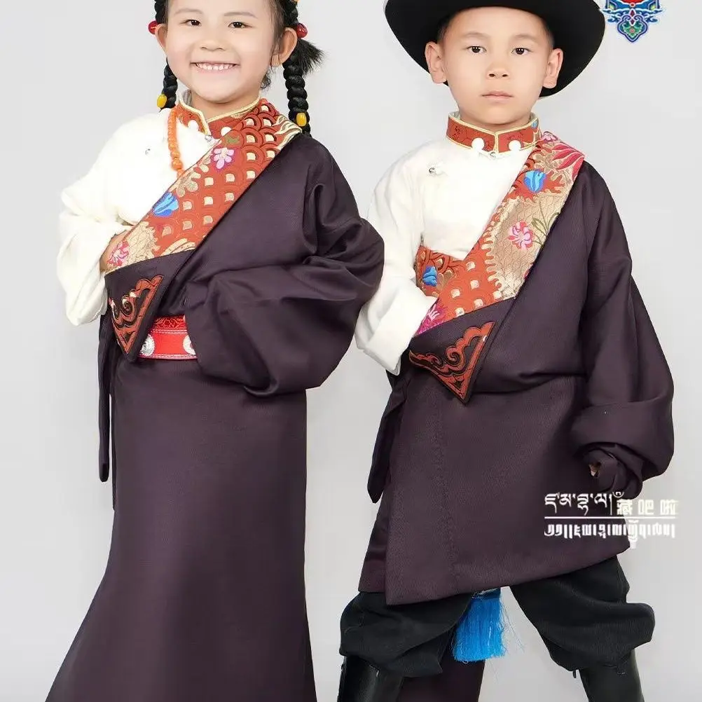 

Kangba men's and women's Tibetan assembly collar ethnic single piece Tibetan robe high-end new style