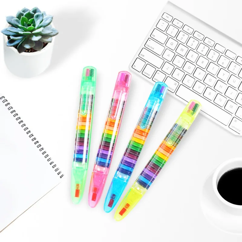 New 1PC Creative Stationery 20-color Children's Drawing Toy Crayons Baby Funny Creative Education Paint Children's Graffiti Pen