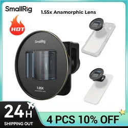 SmallRig 1.55x Anamorphic Lens for Mobile Phone Suit for T-mount Devices,Cinematic 2.76:1 Wide Pictures 3578B