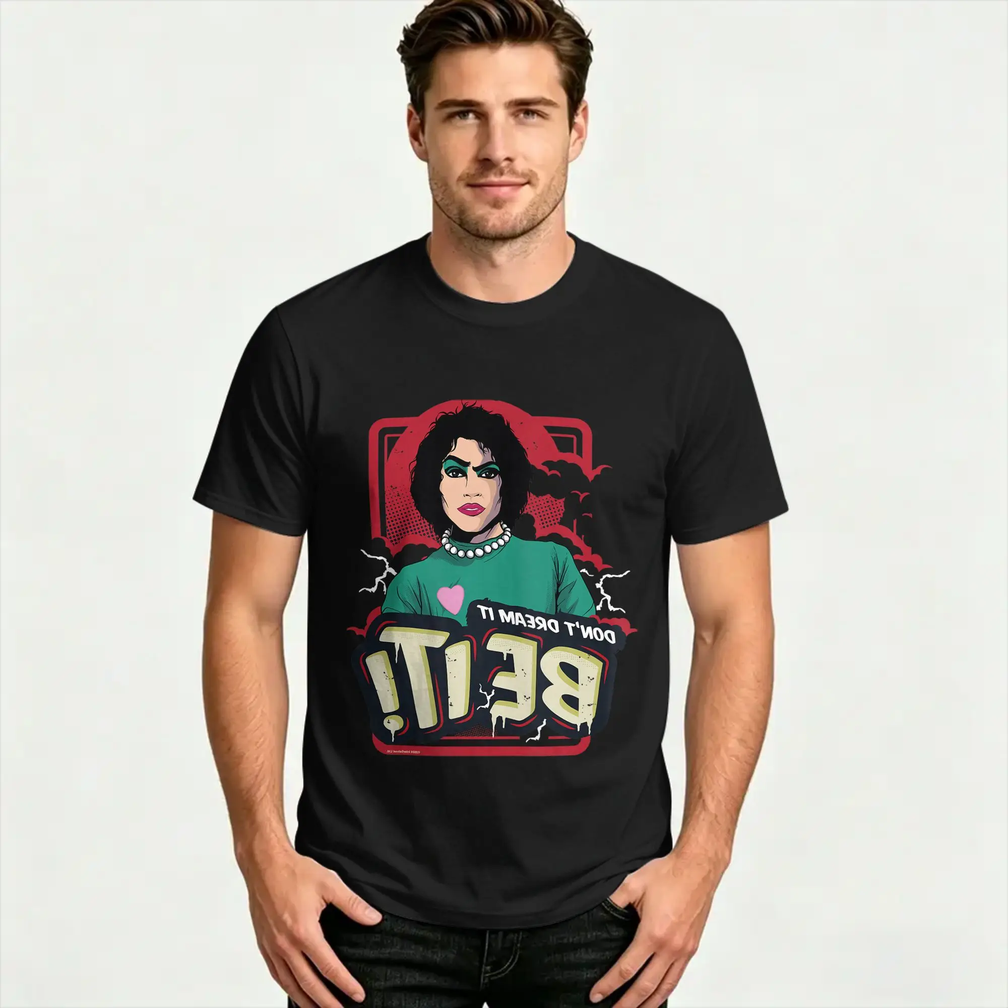 Rocky Horror Show Dr Frank N Furter Quote Fashion T-Shirts  100 Cotton Tee Shirt for Couple Aesthetic Short Sleeve Top Tees