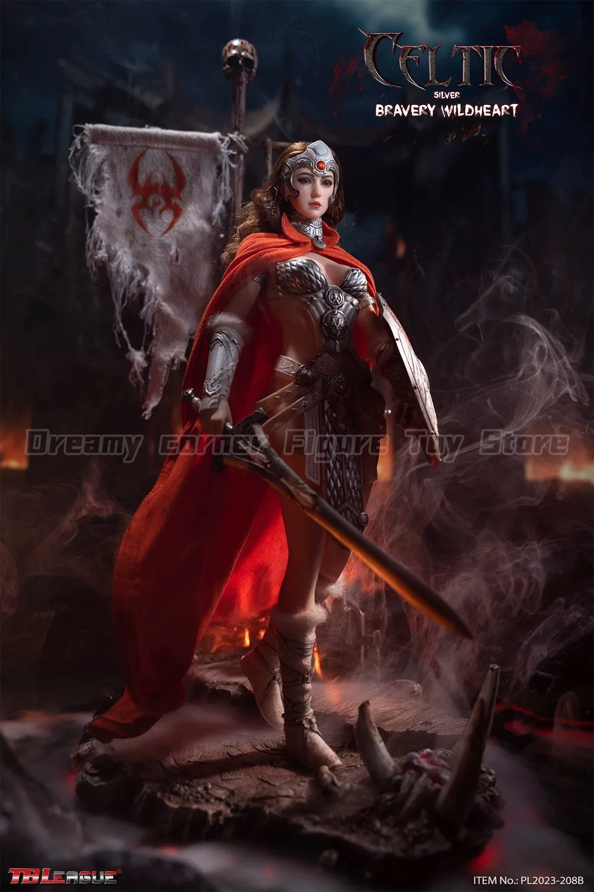 

【In Stock】TBLeague PL2023-208B Celtic Bravery Wildheart Silver 1/6 Action Figure