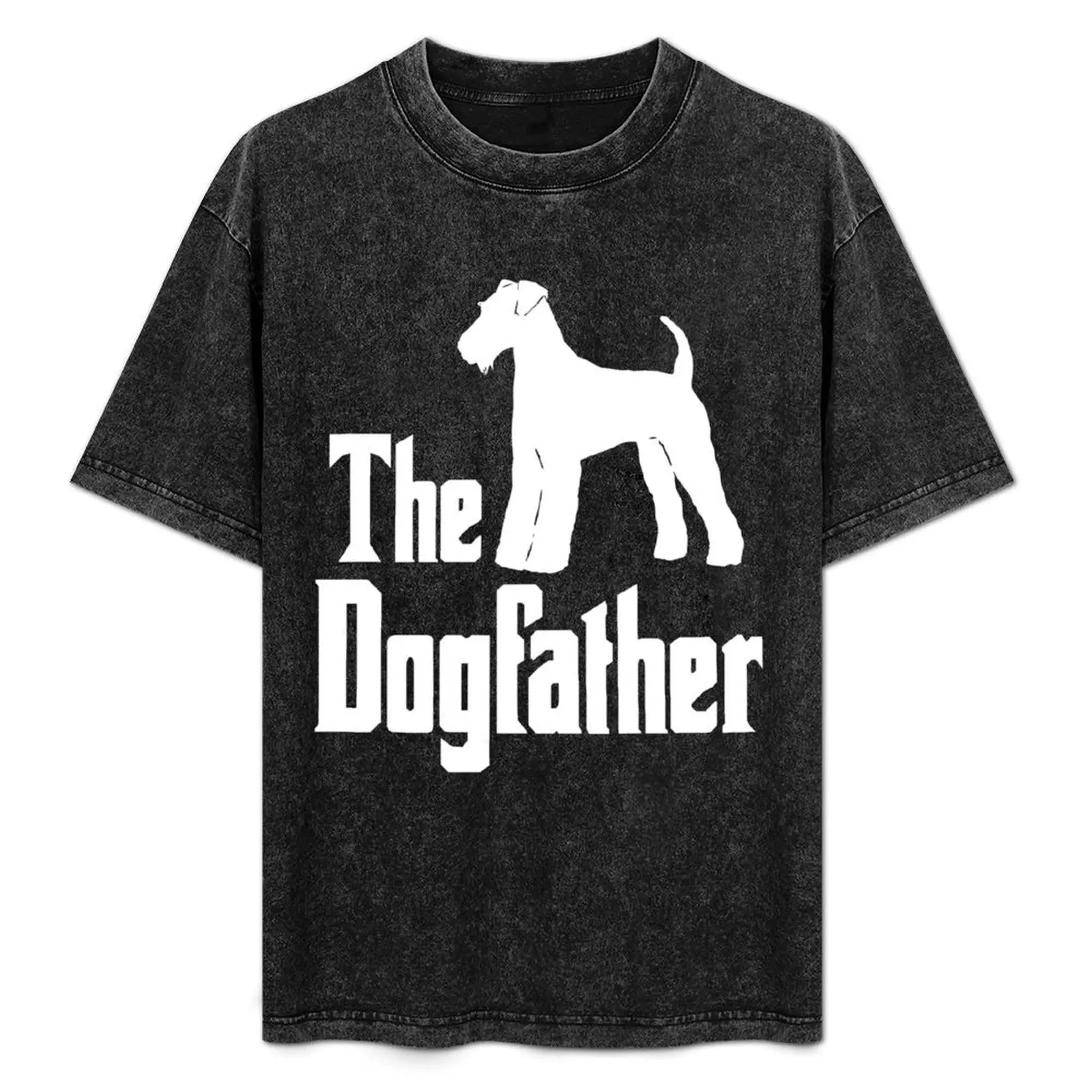 

The Dogfather Airedale Terrier silhouette funny gift idea T-Shirt Work Wear Short Sleeve T-Shirt