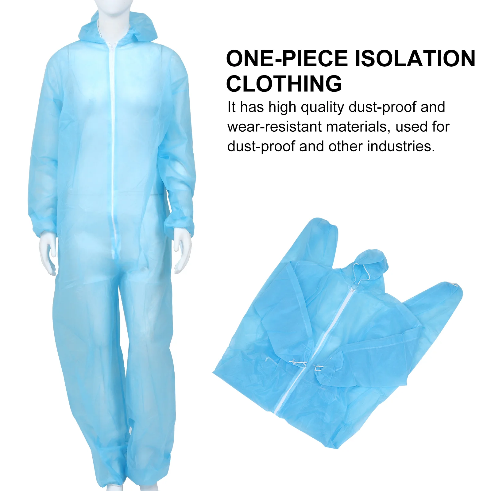 Protective Suit Outfits Long Clothes Whole Body Protection Labor Non-woven Fabric Security Work Isolated