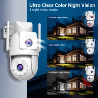 JOOAN 4K HD 5G Wifi PTZ Camera Outdoor 4MP Dual Lens Dual Screen Auto Tracking IP Camera Security Protection CCTV Surveillance 5