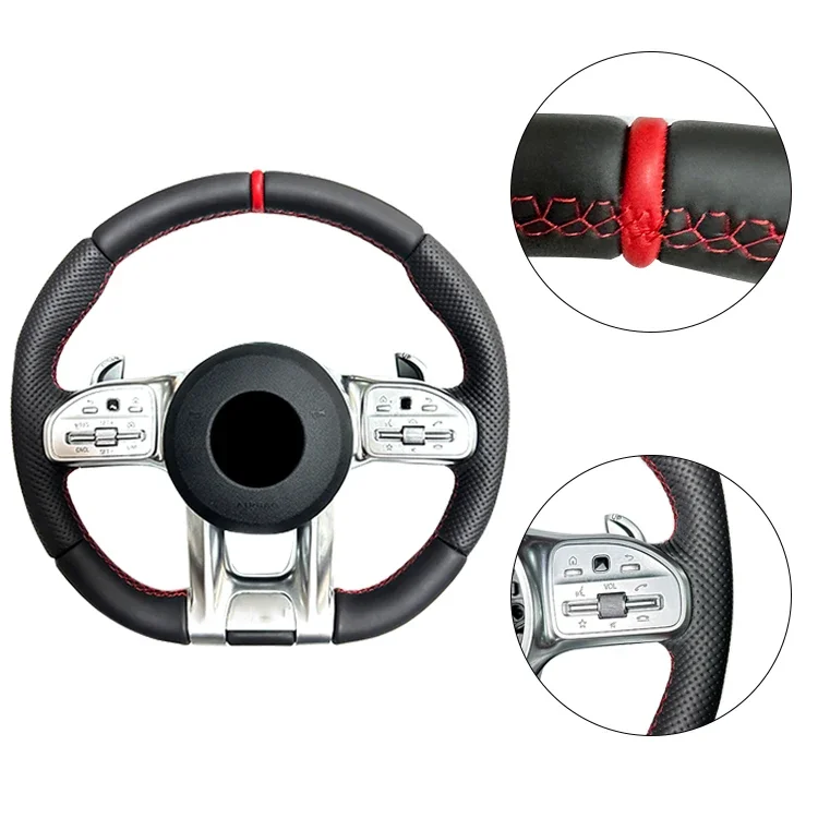 

Full Leather Steering Wheel For Mercedes Benzs A Class C class E class AMG steering wheel