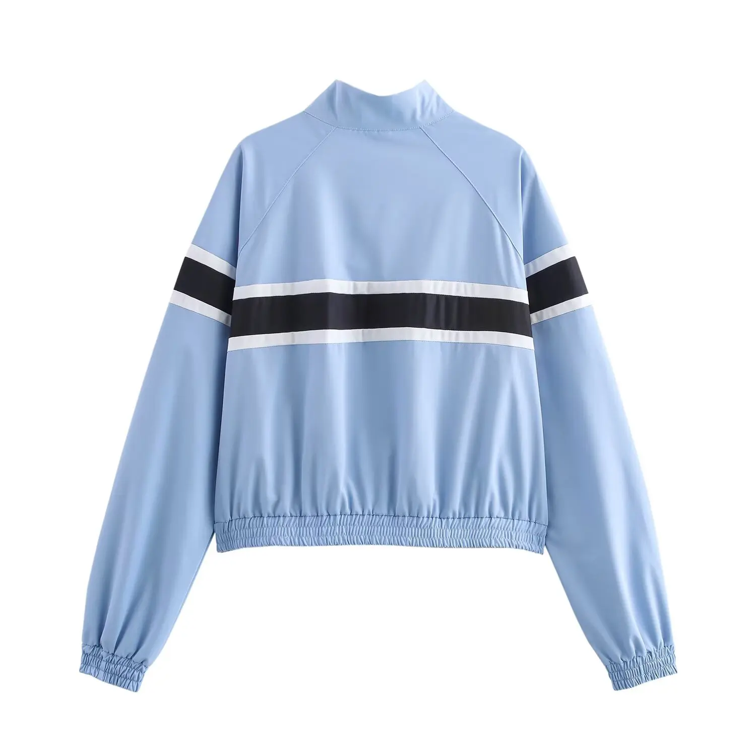 JNLEAOG 가을 신상 여성 패션 세트 패치워크 스트라이프 장식 사이드 스트라이프 장식 재킷과 바지