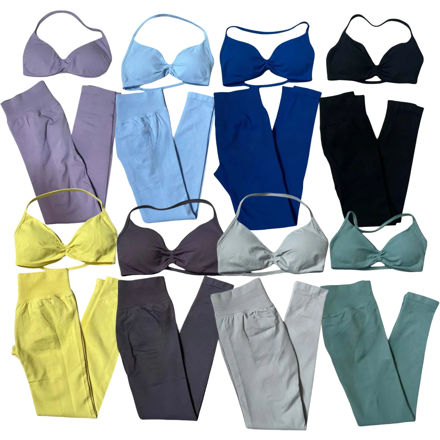 

Four Seasons 2025 New Gym Fashion Yoga Gym Clothing Hip Pants Tie Bra Comfortable Dopamine Pilates Set 2-piece Set