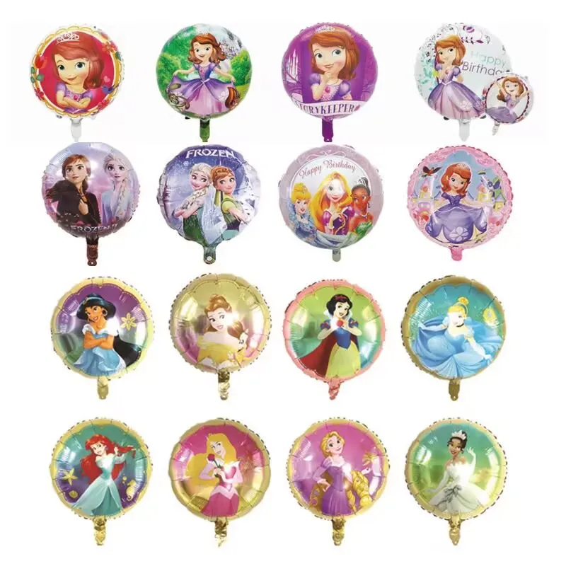 

50pcs 18inch Cartoon Princess Sofia Foil Balloons Birthday Party Wedding Decoration Helium Balloon Sophia Girl Happy Birthday