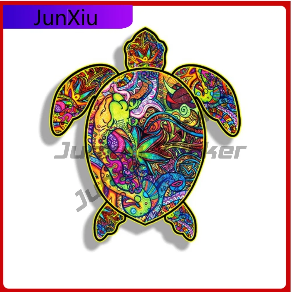 

Graffiti Colorful Sea Turtle Sticker Beach Cup Vehicle Decal Vintage Waterproof Vinyl Decorati Car Laptop Window Bumper