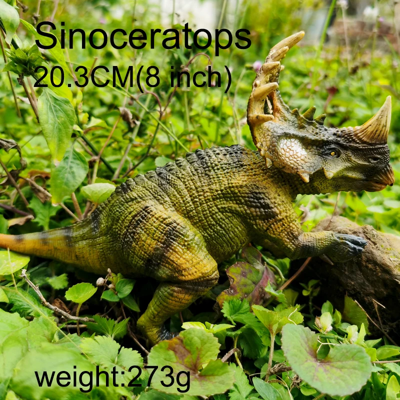 Sinoceratops dinozaur zabawka, fajne plastikowe figurki dinozaurów, wykaszarki do tortów urodzinowych, upominki na przyjęcia, dla dzieci w wieku 3-12 lat