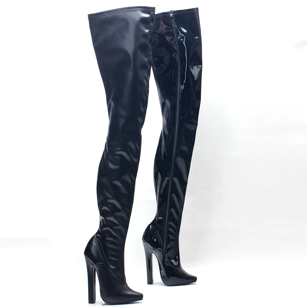 

15CM-17CM High Heel Unisex Old Vintage Fashion Over The Knee Thigh High Boots
