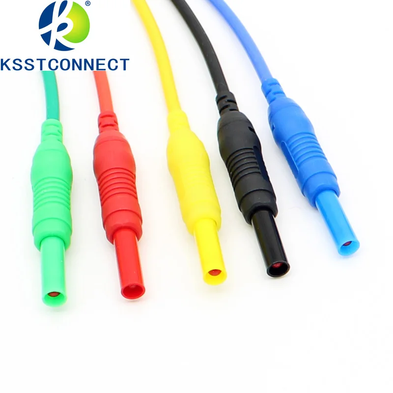 TL491 High Quality 13AWG 2.5mm2 flexible silicone 4mm Retractable Plugs Test Lead Patch Cord