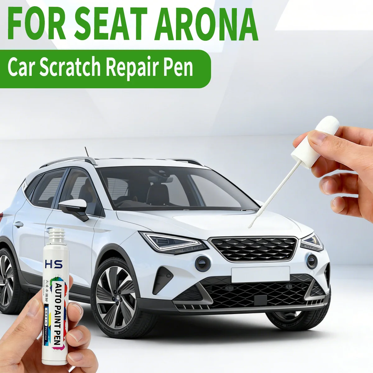 

Ручка-корректор для ремонта лакокрасочного покрытия автомобиля SEAT Arona 2017-2026: аксессуары для устранения царапин, цвета: Desire Red, Black Fiord, Mystery Blue, Glacial White