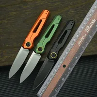 New Outdoor KS7550 stainless steel knife, aluminum handle EDC pocket knife, multi-functional portable camping BBQ fruit knife