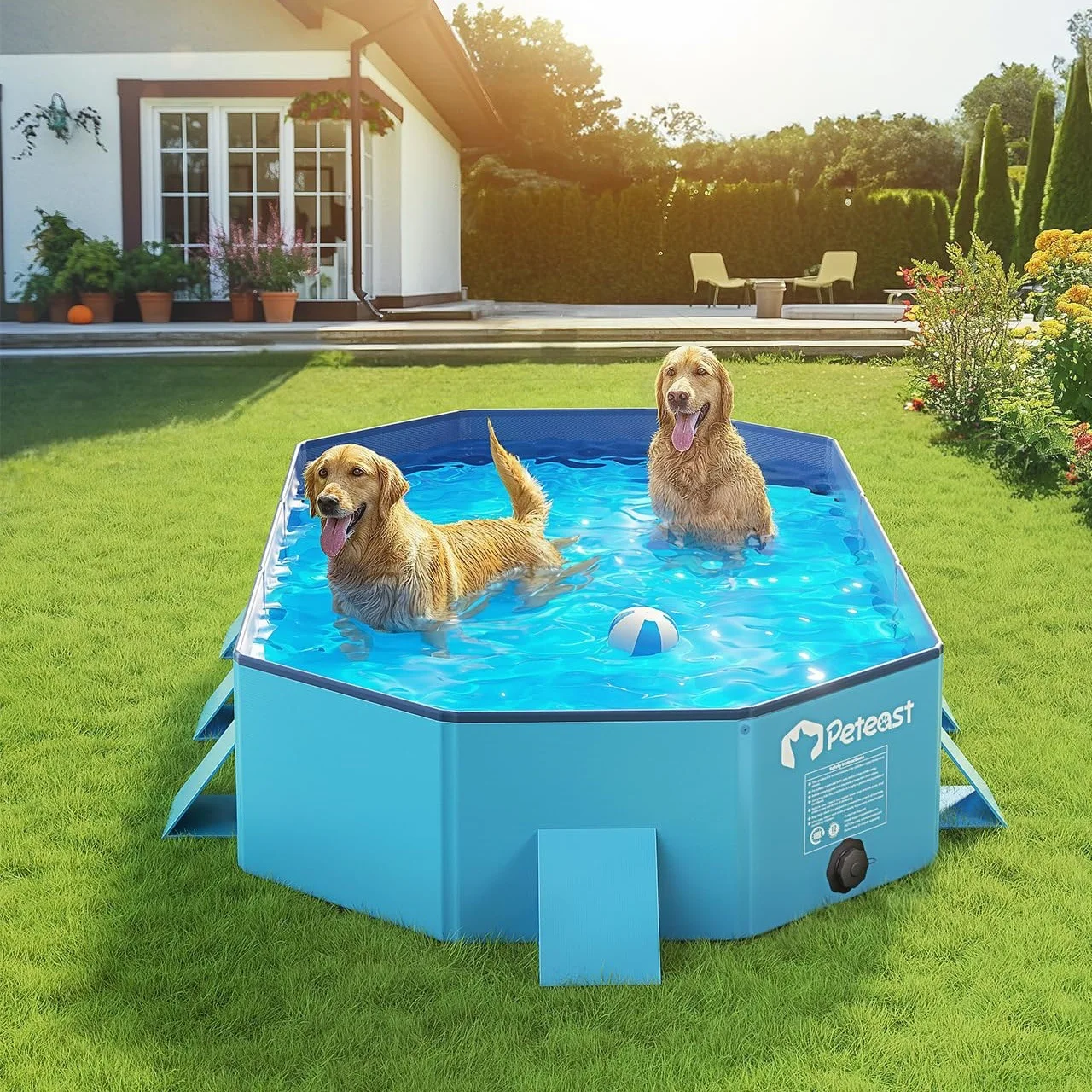 pet grooming tools dog hair dryer Portable Hard Plastic PVC Bathing Tub NonSlip Collapsible Swimming Pool for Dogs 180x30cm