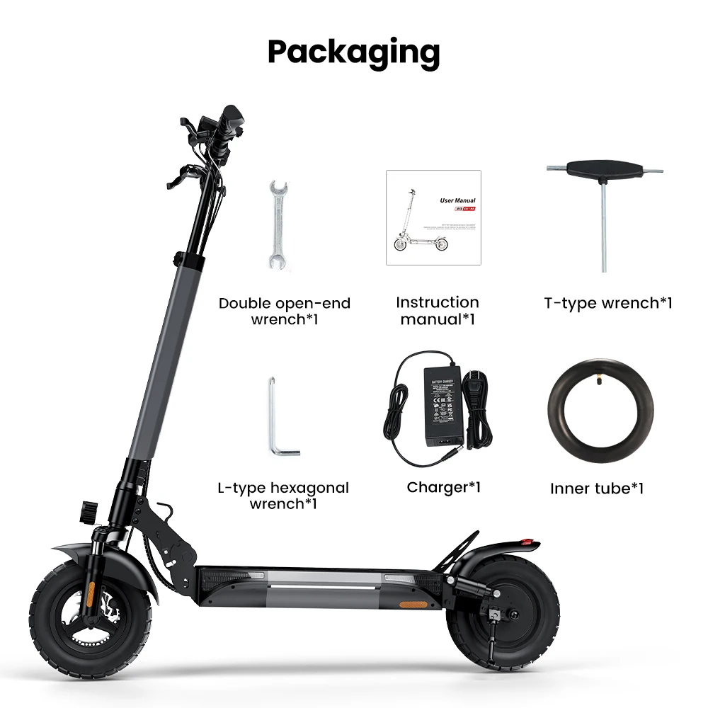 IScooter W9 Elektroroller 1000W Motor 48V14AH Hochleistungs-Lithium-Batterie Unterstützt APP E-Scooter Vordere und Hintere Scheibenbremsen Stadtfahrten Höchstgeschwindigkeit 45KM/H Maximale Reichweite 45KM 10-Zoll-Luftreifen für jedes Gelände Brandneu Original – Detail 12