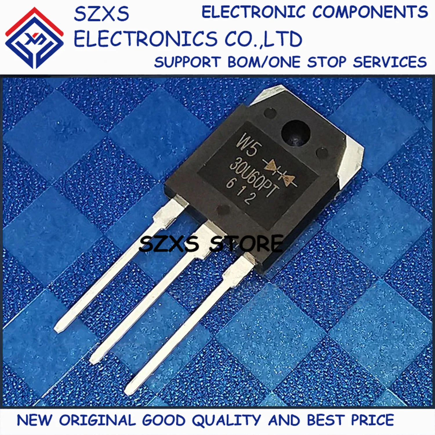 

New Original 10Pcs 30U60PT MUR30U60PT TO-3P 600V 30A Fast Recovery Diode In Stock Electronic Components Good Quality