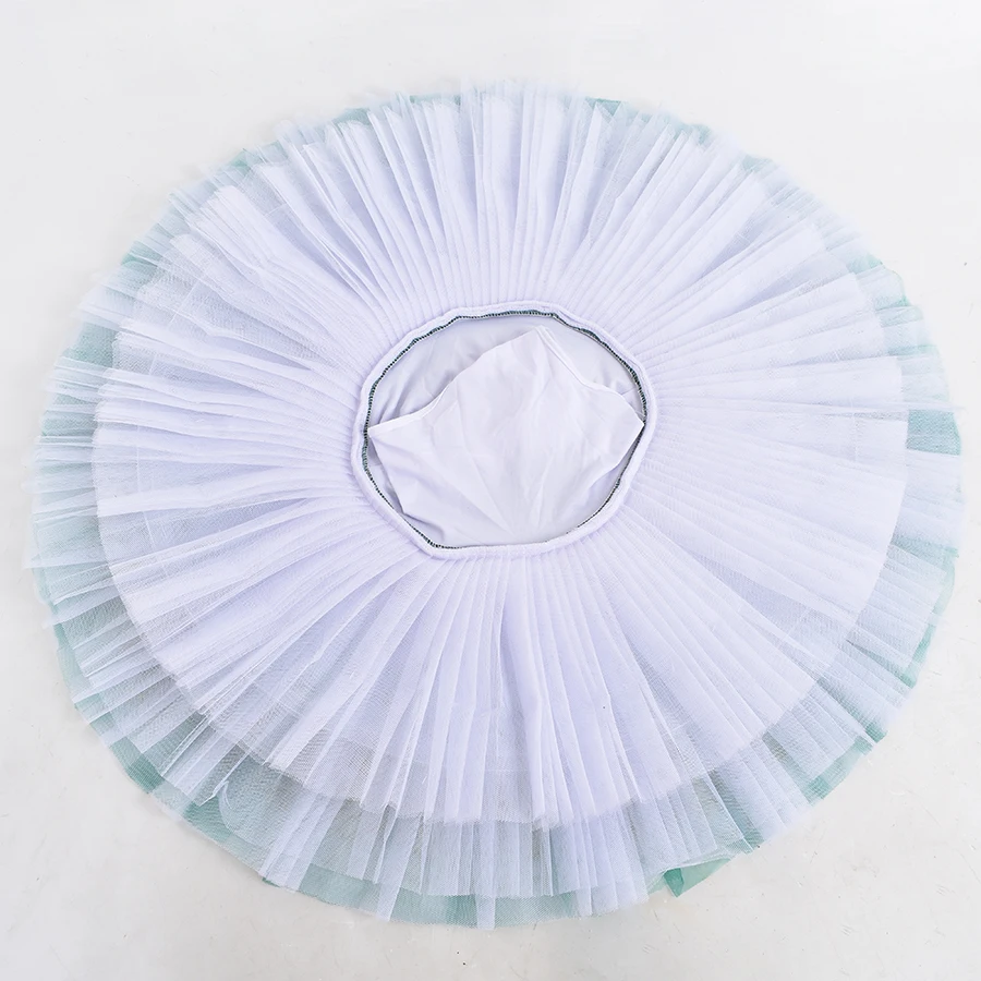 Kids Ballroom Clothing Sequined Flower Tutus Ballet Dress For Girl Modern Dance Tutu Dress Girls Ballet Princess Dress