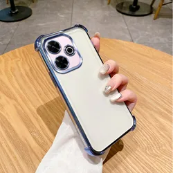 For OPPO A3 Case OPPO A3X Phone Case OPPO A40 A40M A60 LATAM A3X 4G 5G Corners Thickening Shookproof Plating Silicone back cover