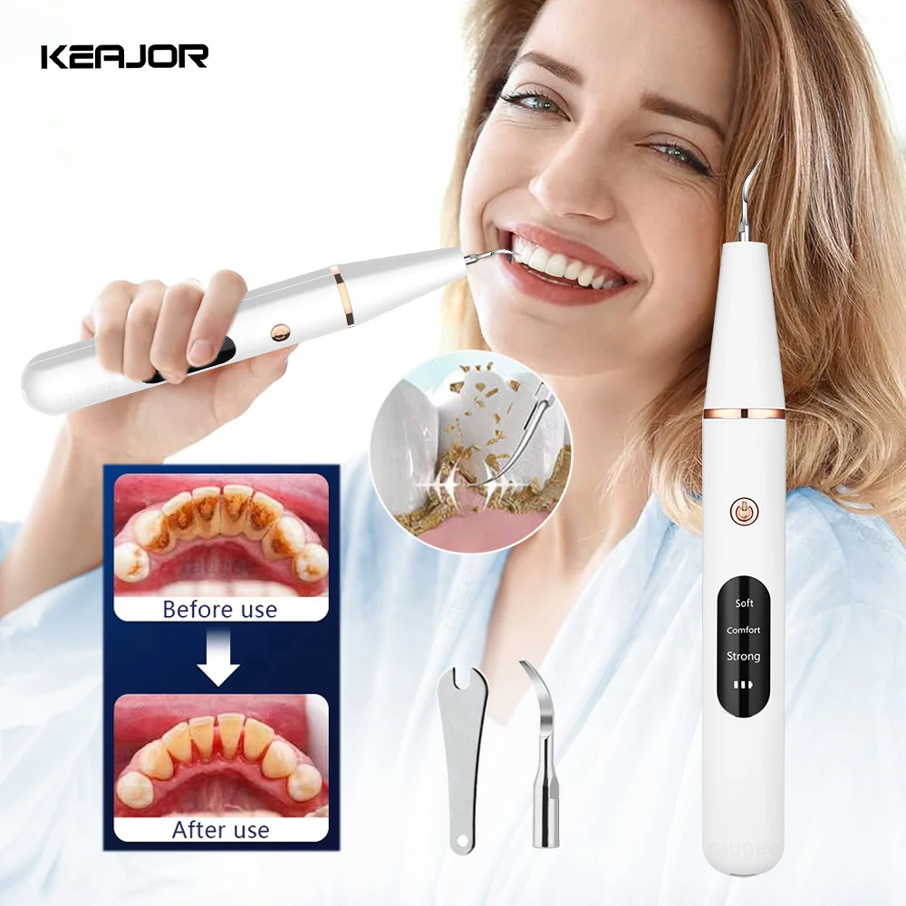 

Dental Calculus Remover Ultrasonic Teeth Cleaning Scaler Ultrasound Tartar Eliminator Tooth Plaque Stone Stains Removal Cleaner