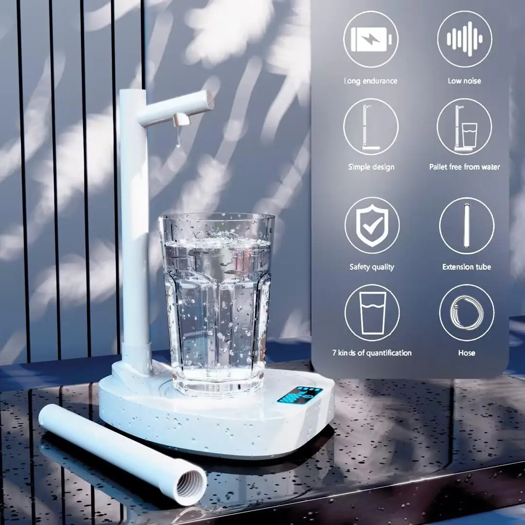 Electric Water Gallon Pump Automatic Water Bottle Pump Water Dispensers Rechargeable Water Pump Dispenser With Stand