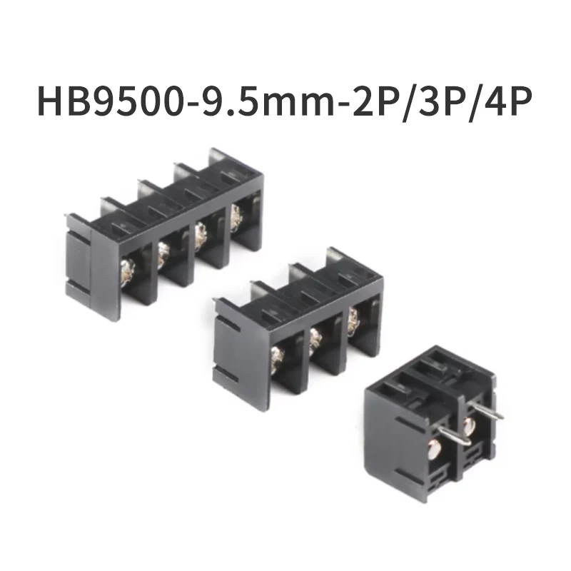 (10 Pieces) HB9500-9.5-2P 3P 4P Direct Plug 300V/30A 9.5mm Pitch Fence Type Terminal Block
