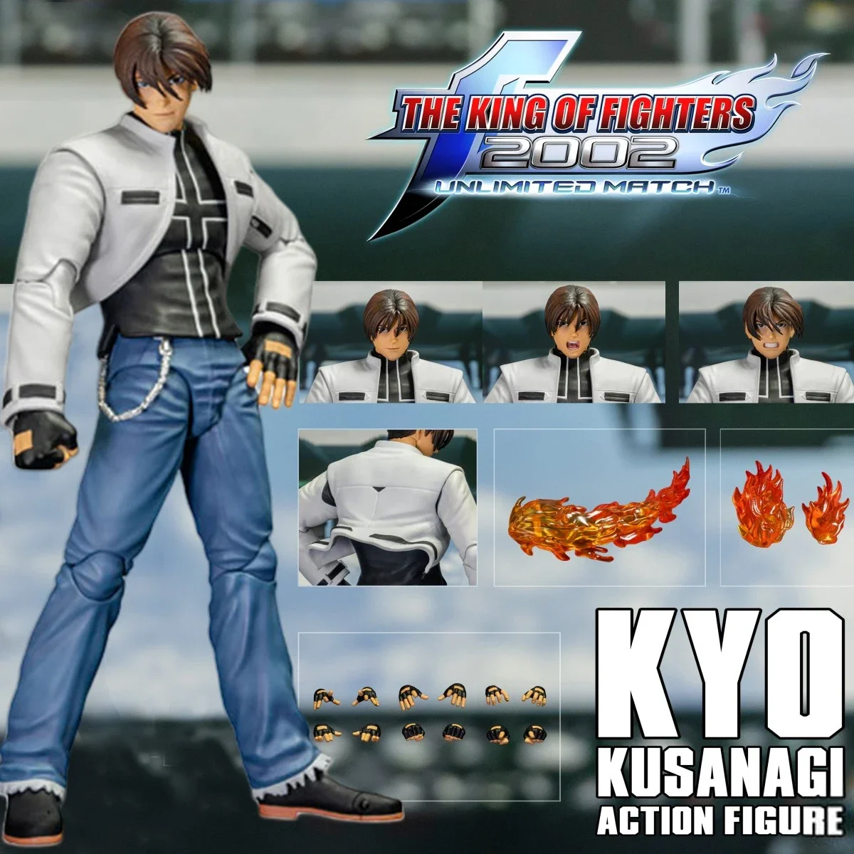 18cm 2002 Unlimited Match Kyo Kusanagi Anime Game Figure The King of Fighters Iori Yagami/Athena Action Figure Model Doll Toys