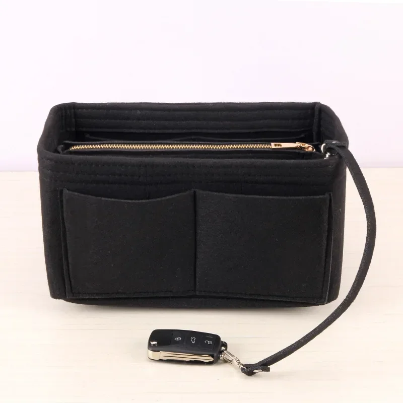 New Women Make Up Organizer Felt Insert Bag for Handbag Travel Inner Purse Portable Cosmetic Bags Fit Various Brand Bags