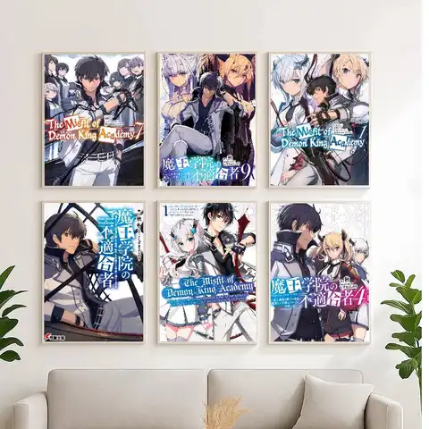 1pc Anime The Misfit Of Demon King Academy Poster Self-adhesive Art Waterproof Paper Sticker Coffee House Bar Room Wall Decor