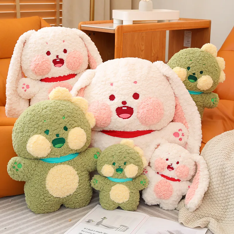 

25-60cm Cute Cartoon Cotton Bunny Dinosaur Plush Toys Kawaii Soft Stuffed Animal Doll Lovely Pillow for Kids Girls Home Decor