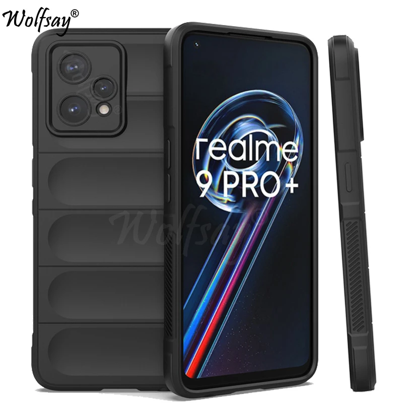 Shockproof Phone Case For Realme 9 Pro Plus Case Anti-Slip Silicone Full Cover Realme 9 Pro Plus Case For Realme 9i 10 Pro Plus