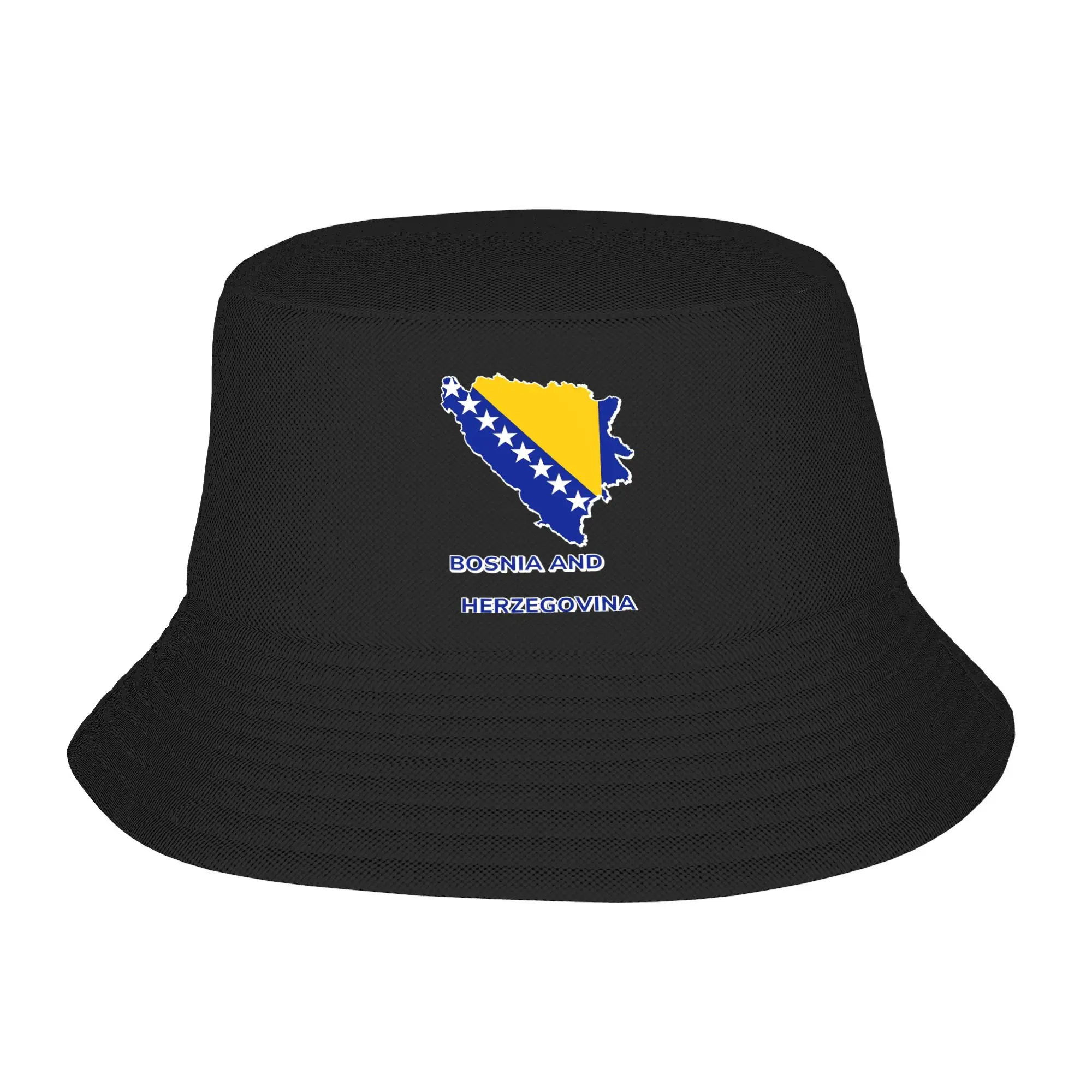 Vocation Getaway Headwear Bosnia and Herzegovina Flag Merchandise Bucket Hat Kawaii Teen  Sun Bob Hats