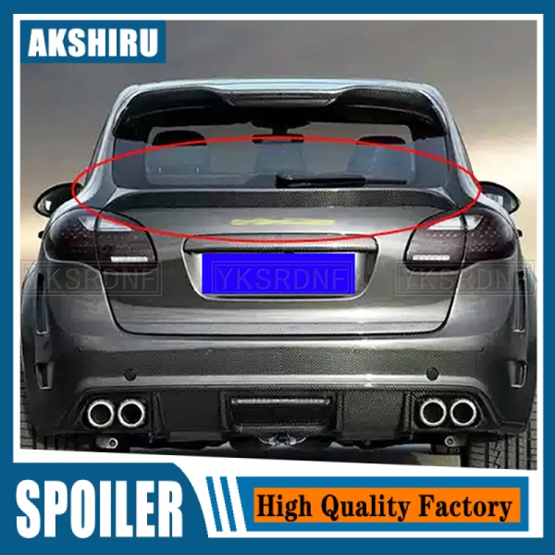 Real Carbon Fiber Rear Wing Trunk Lip Roof Spoiler For Porsche Cayenne 958 2011 2012 2013 2014 Year