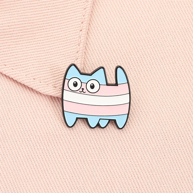 Kontrast Runde Augen Katze Emaille Pin Frische Farbe Cartoon Beruhigende Brosche Revers Rucksack Abzeichen Mode Schmuck Geschenk für Freunde