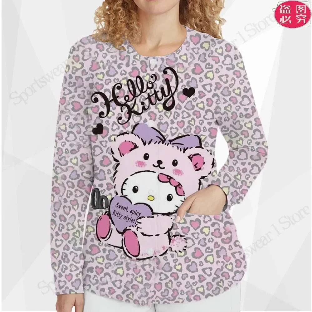 Cárdigan informal de manga larga para mujer, abrigo de médico, uniforme de enfermera, Tops con bolsillo, prendas de vestir exteriores, ropa de otoño, envío gratis