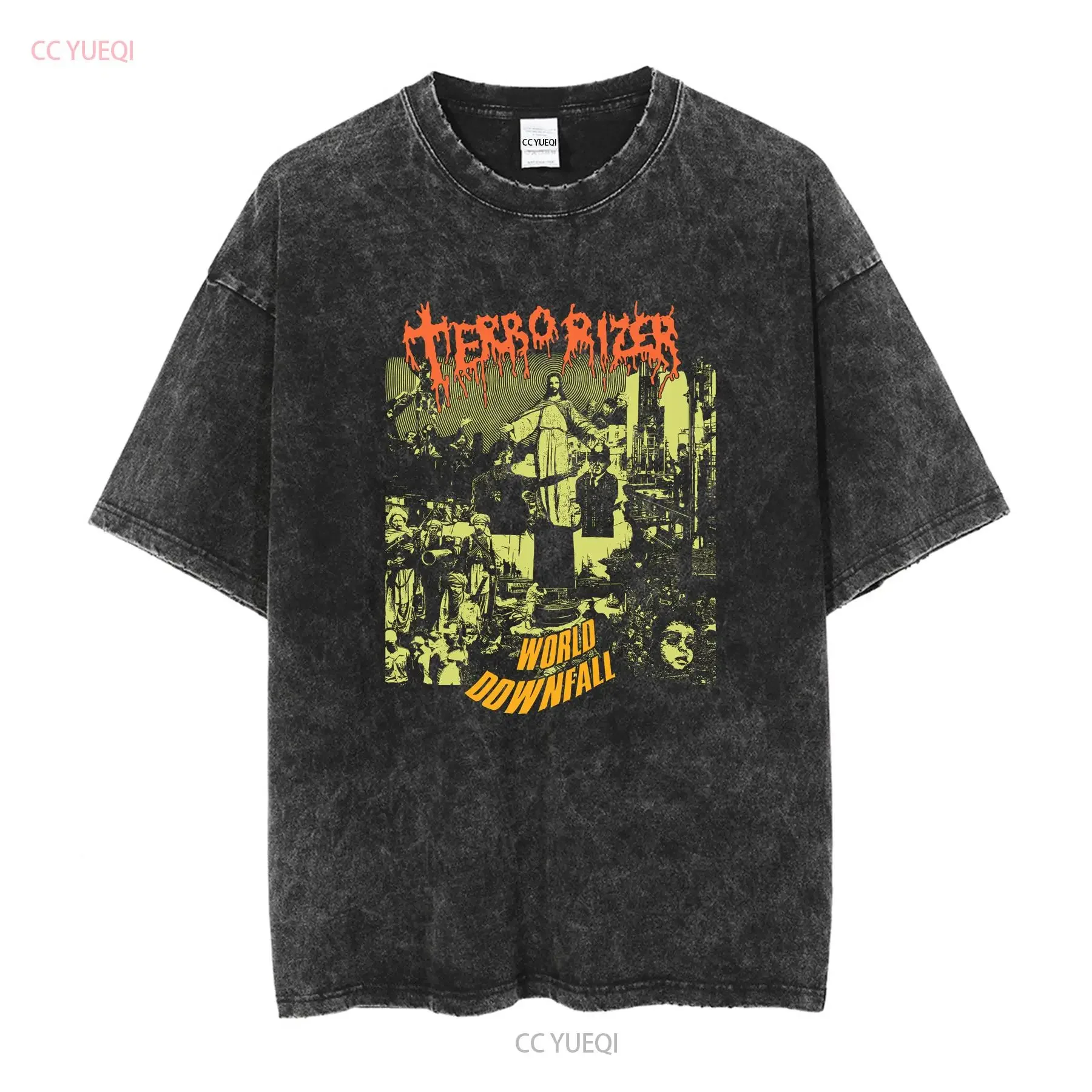 Terrorizer world downfall T shirt death metal grindcore carcass napalm long or short sleeves vintage Washed streetwear